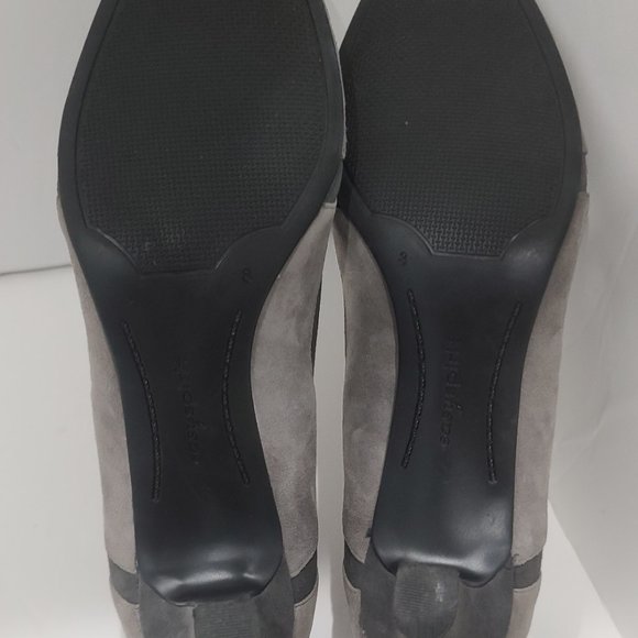 NEW ✅ Easy Spirit 2-Tone Grey / Charcoal Grey Nubuck Suede Heel Shoes 8W ✨ NEW - Picture 15 of 15